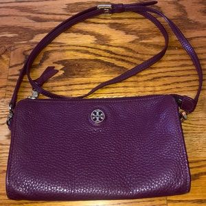 Tory Burch Burgundy Leather Mini Bag